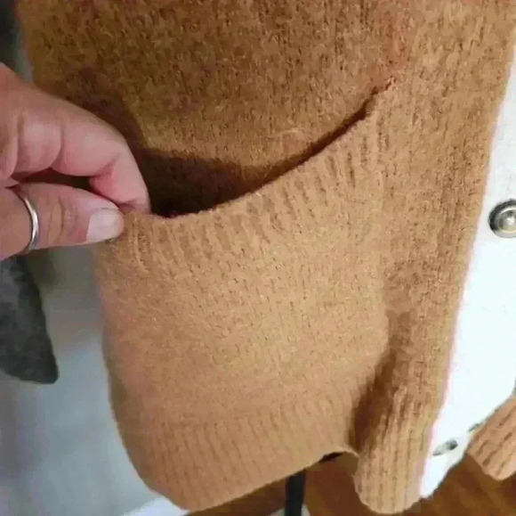 Madewell Womens Allston Double-Button Cardigan Sweater in Colorblock S - Picture 11 of 15